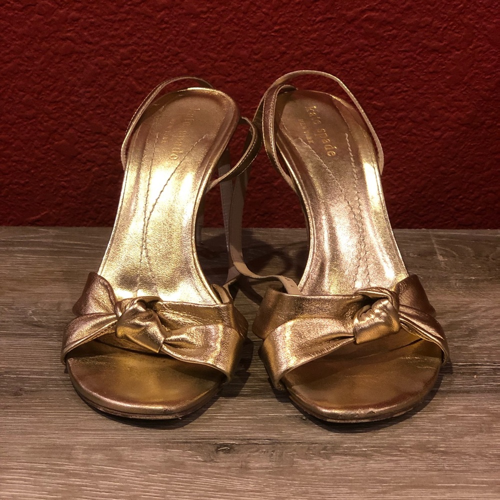 kate spade gold ankle strap sandals